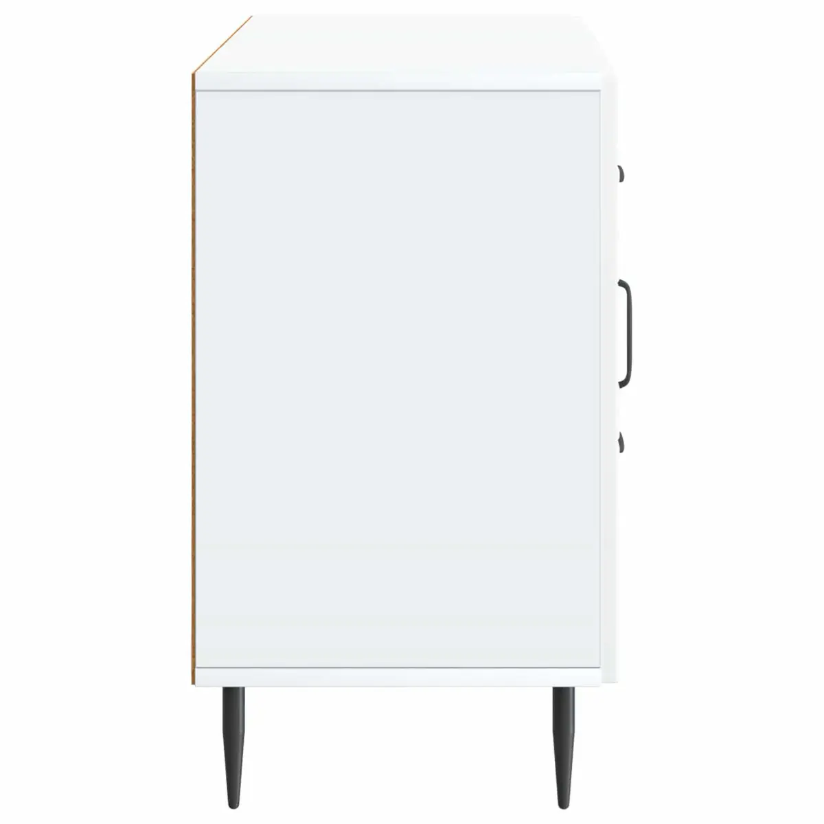 White Sideboard Storage Cabinet Engineered Wood Modern Dining Living Room