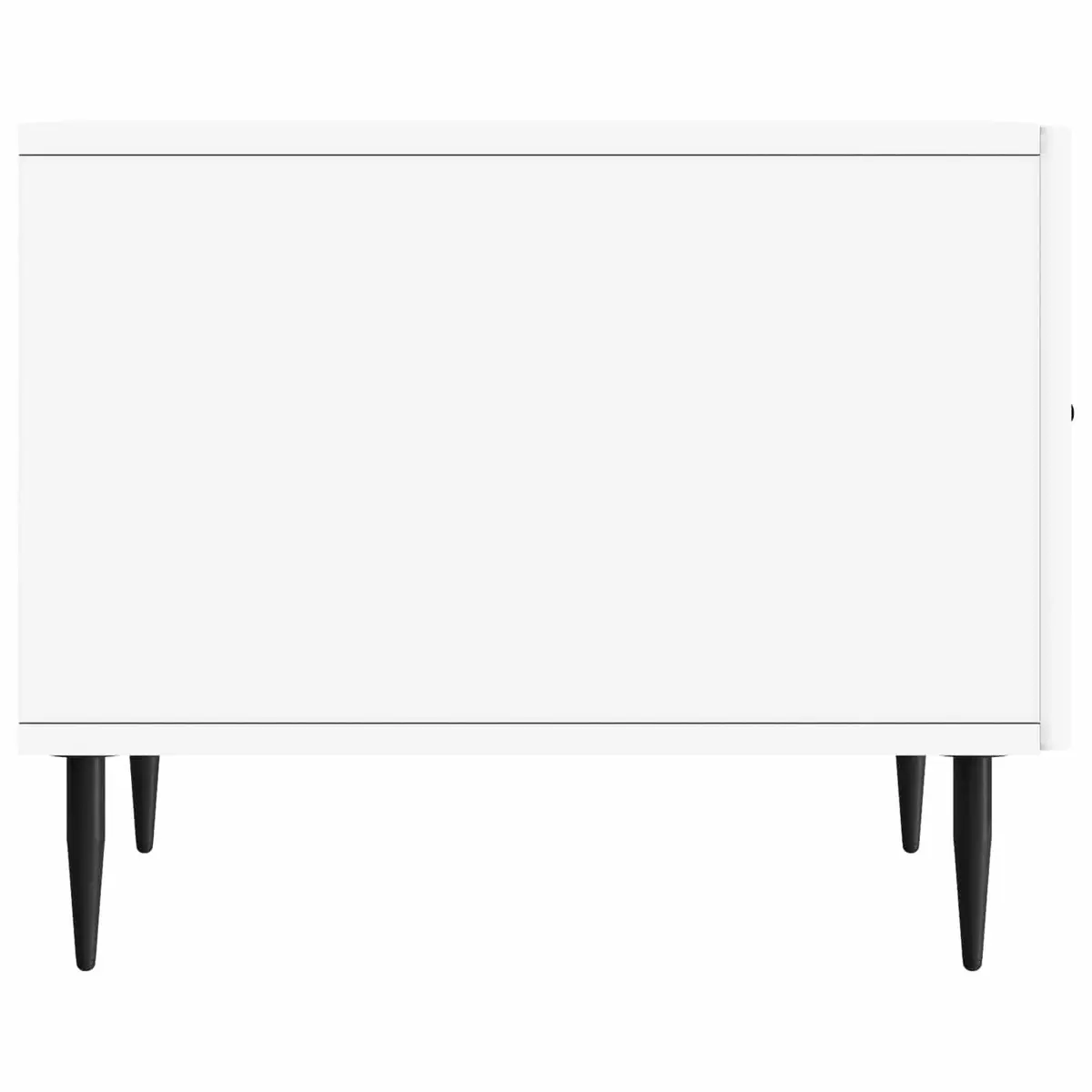 Coffee Table Modern Vintage Accent White Engineered Wood with Drawer 49 x 50 x 40 cm