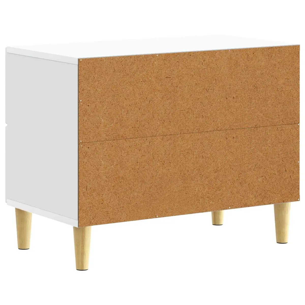 Bedside Table Modern White Engineered Wood 62 x 34.5 x 48 cm