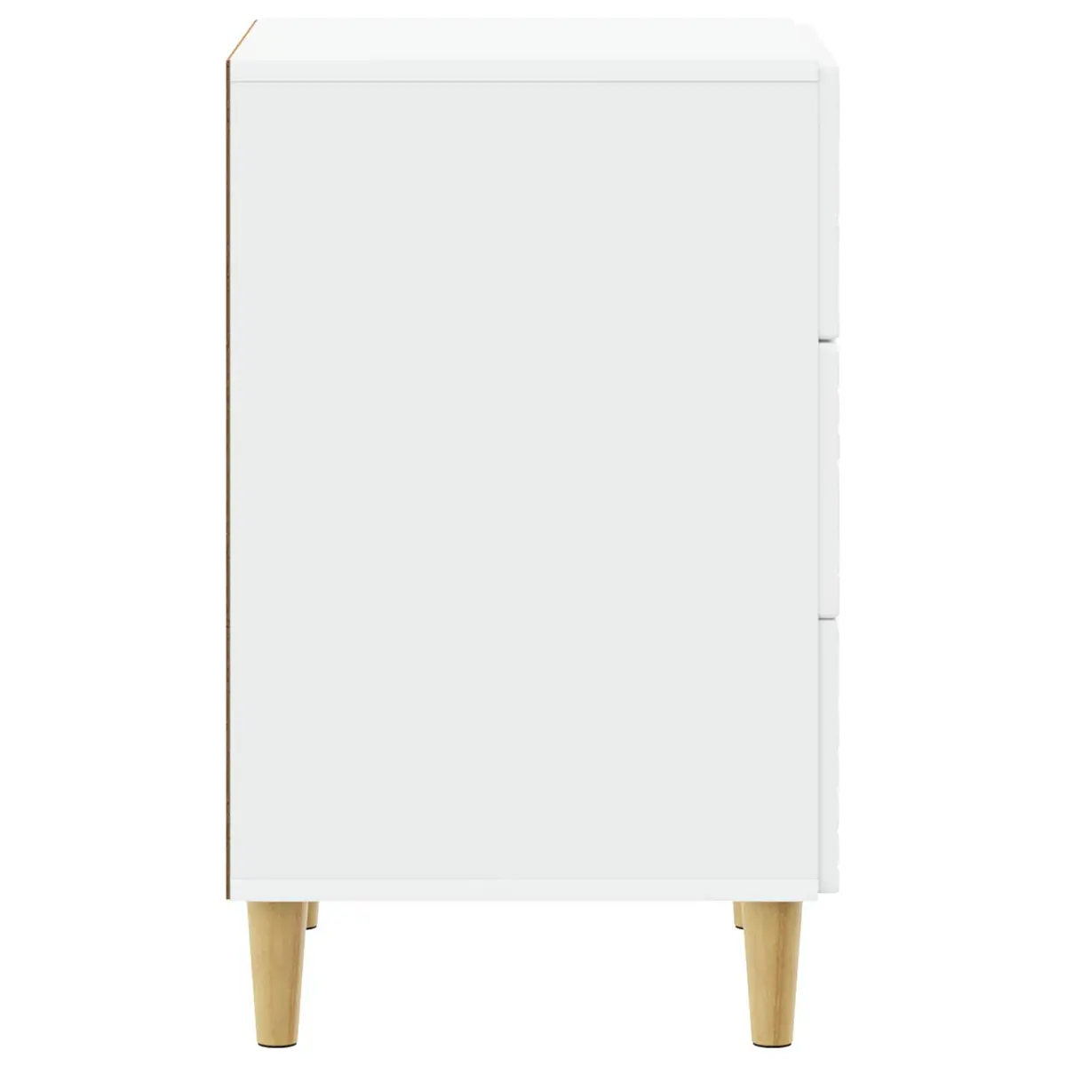 Bedside Table White Modern Bedroom Nightstand Engineered Wood Storage Drawer
