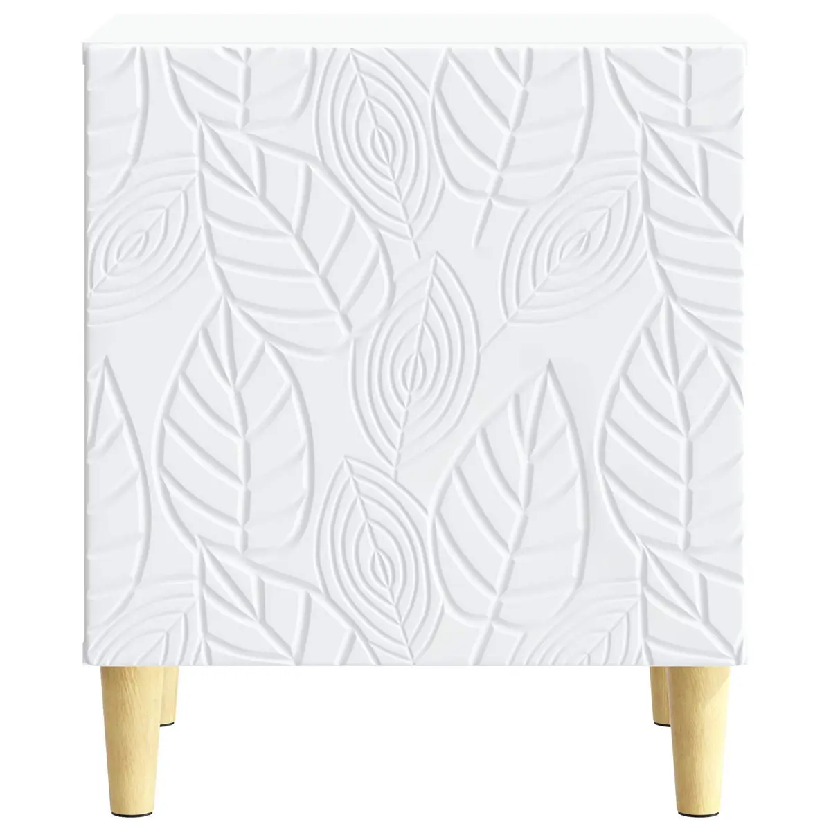 Bedside Table White 43 x 34.5 x 50 cm Modern Bedroom Nightstand Storage