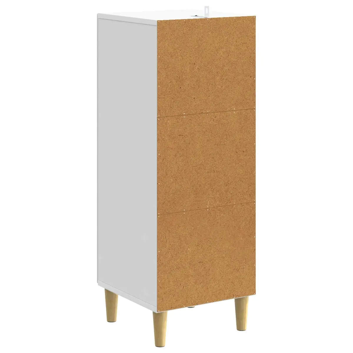 White Sideboard Storage Cabinet 33x34.5x90cm Engineered Wood Dining Living Room