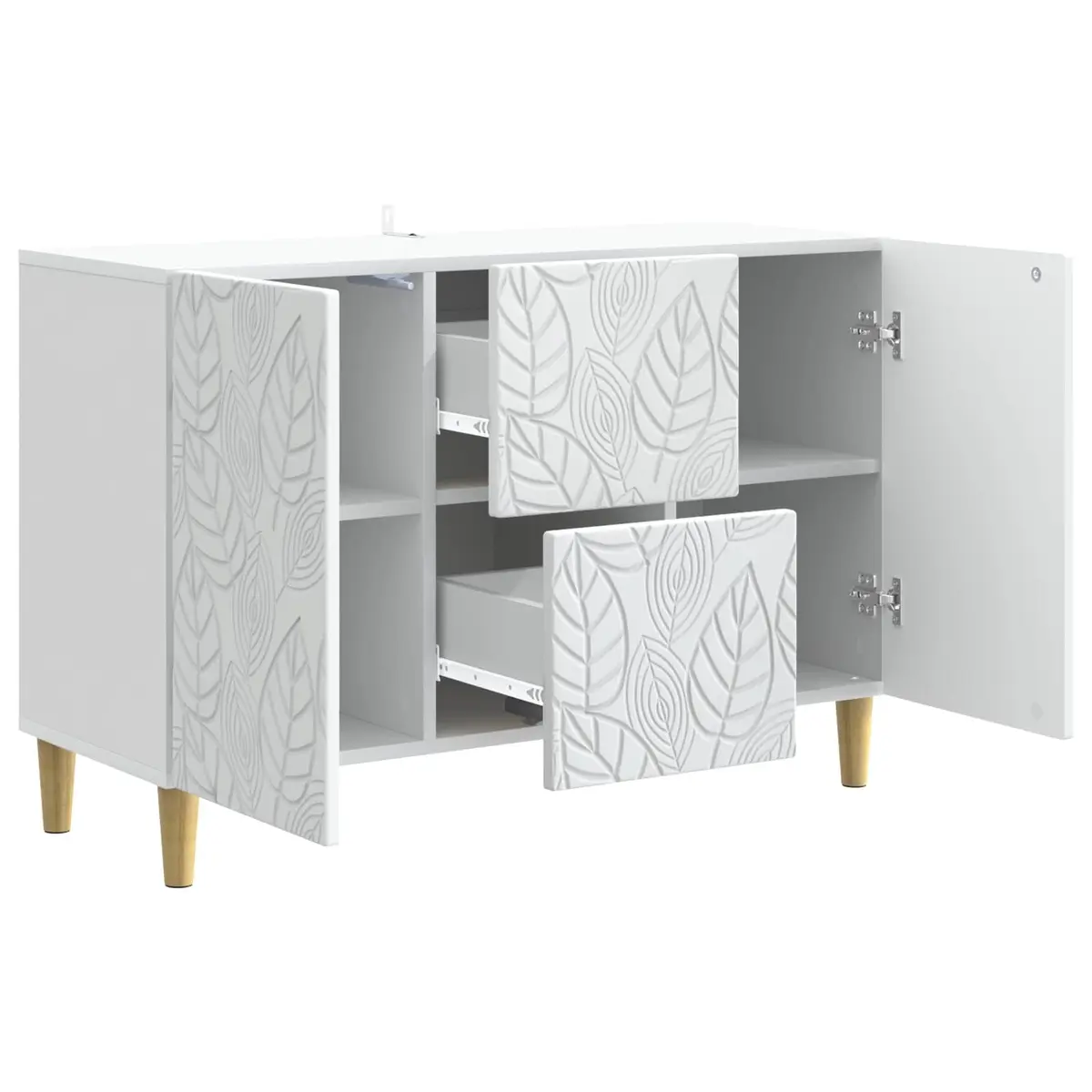 Sideboard Modern White Storage Cabinet 89x34.5x60cm