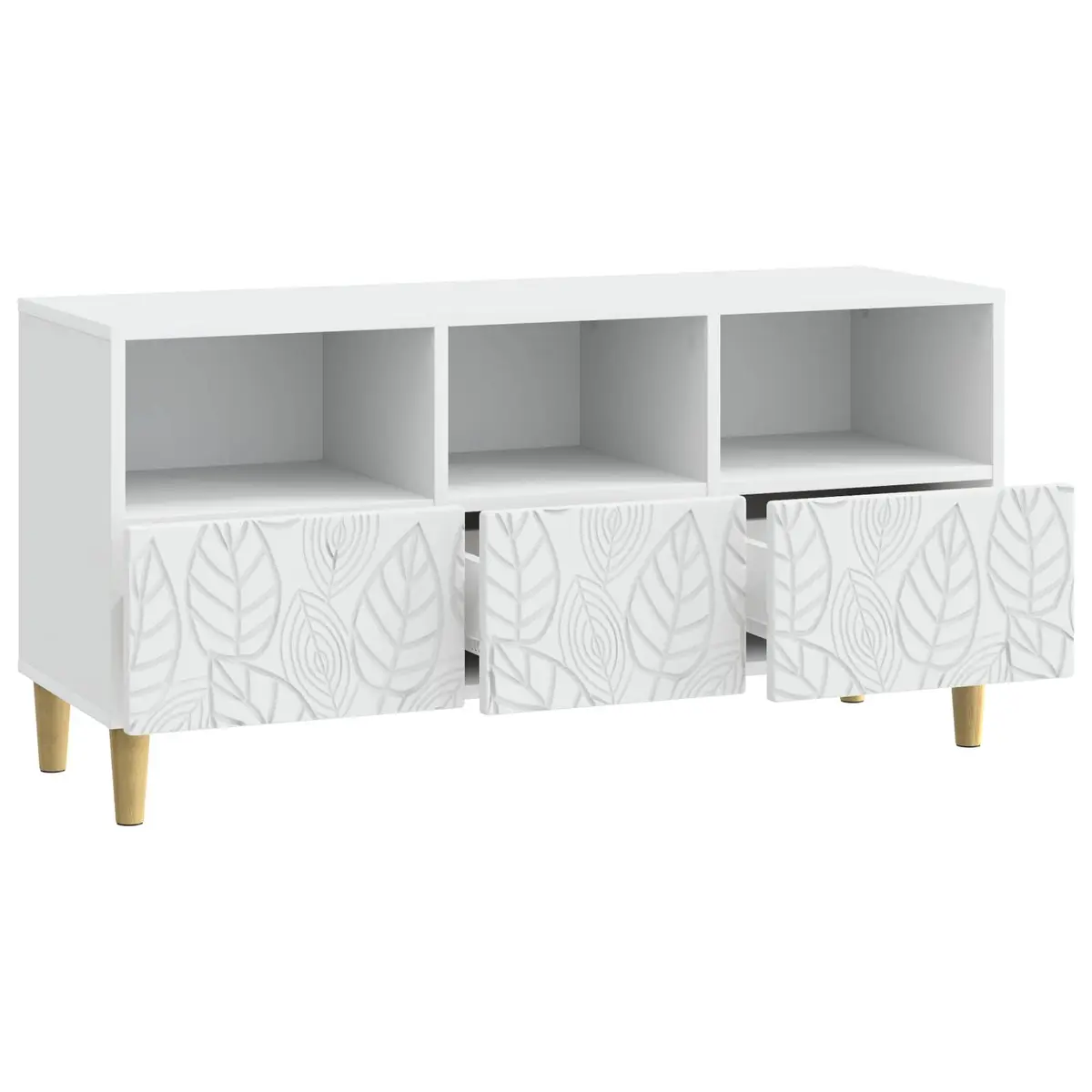 TV Cabinet Modern White Entertainment Unit 102 x 34.5 x 50 cm