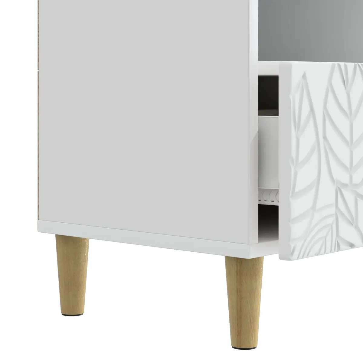 TV Cabinet Modern White Entertainment Unit 102 x 34.5 x 50 cm