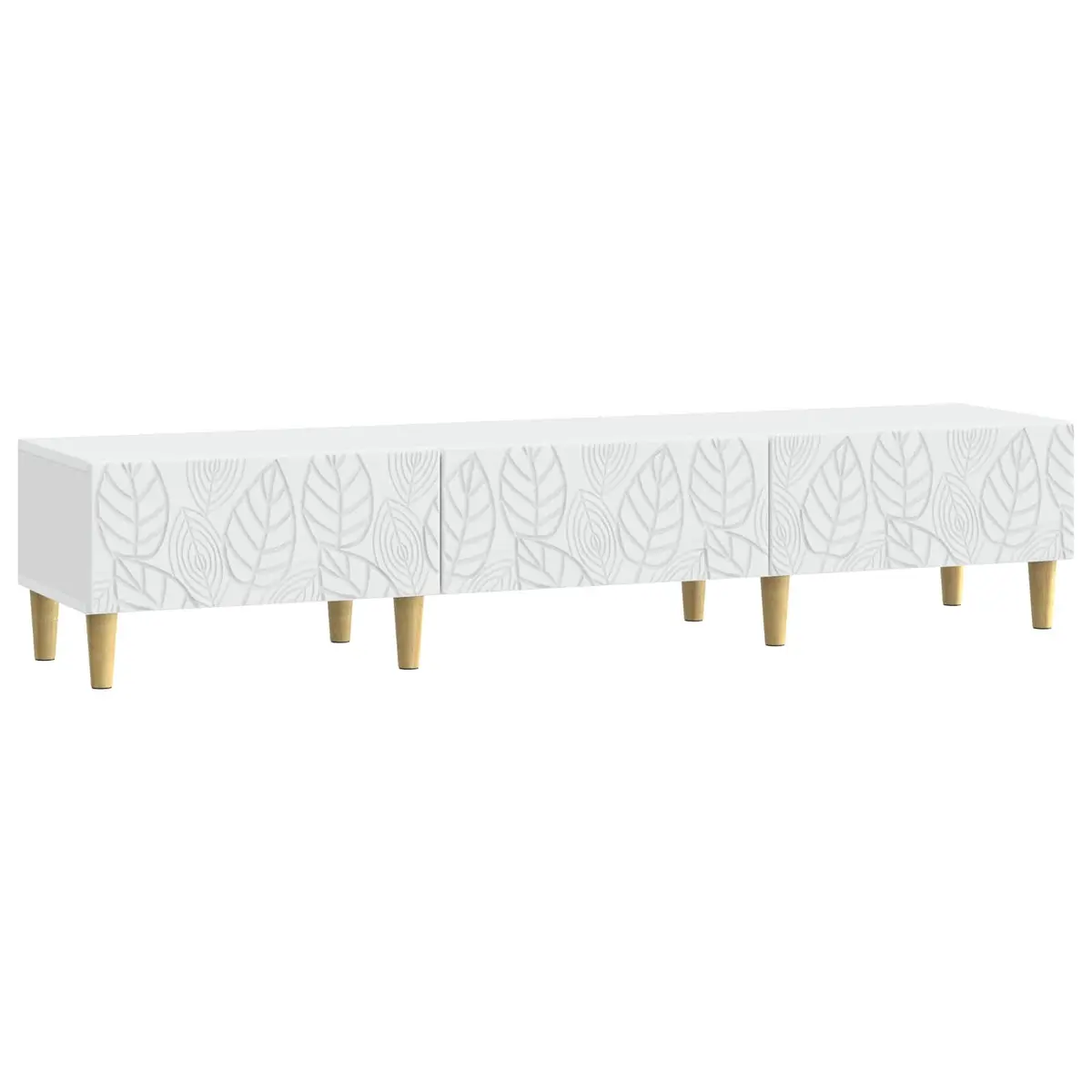 TV Cabinet 147 x 34.5 x 30 cm White Engineered Wood Storage Unit Lounge