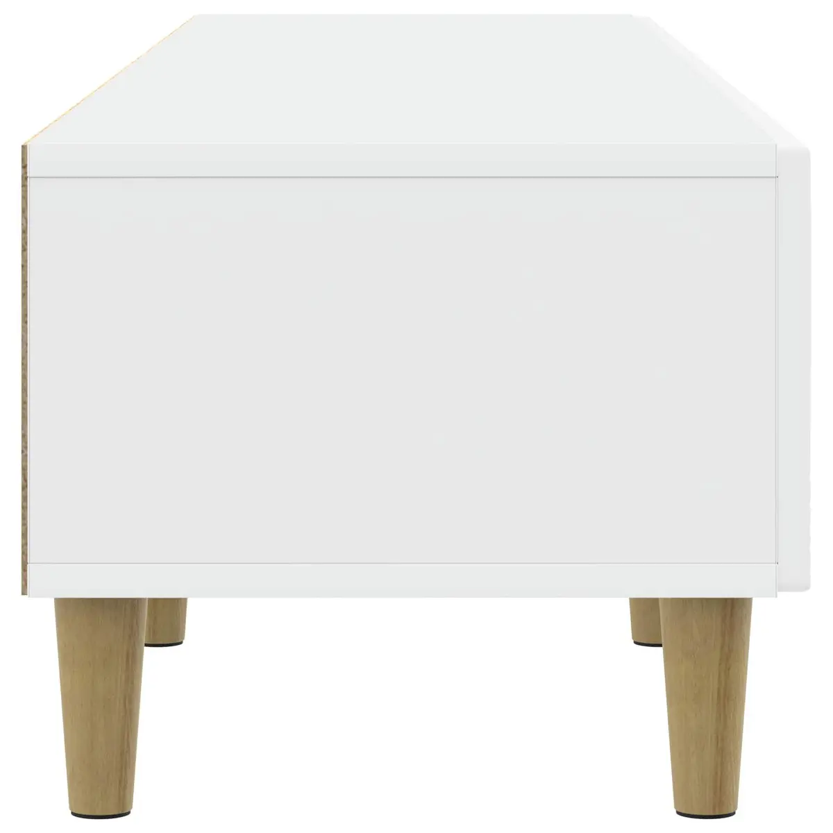 TV Cabinet 147 x 34.5 x 30 cm White Engineered Wood Storage Unit Lounge