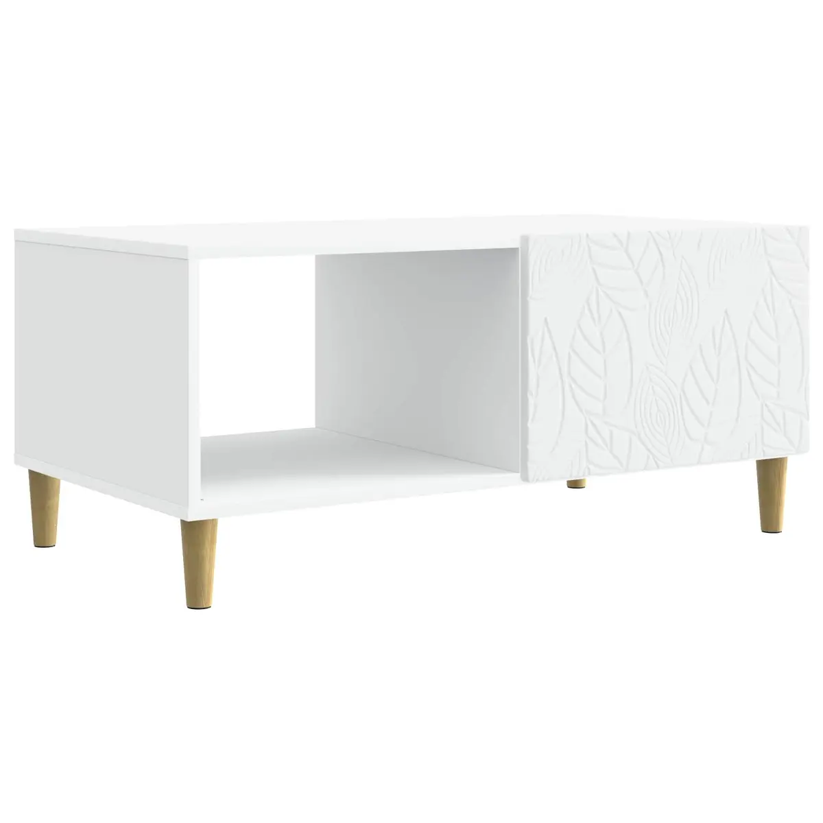 White Coffee Table with Shelf