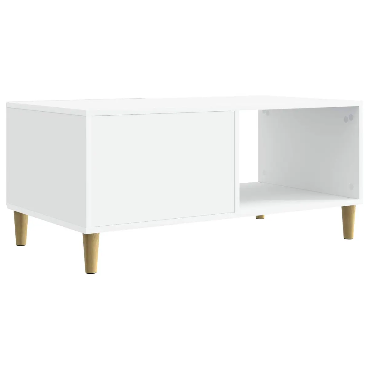 White Coffee Table with Shelf