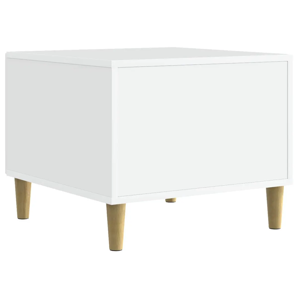 Coffee Table White Modern Design Engineered Wood Storage Drawer Living Room