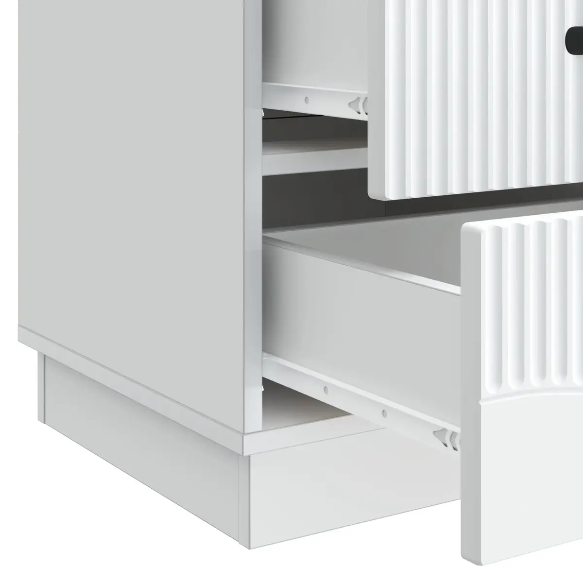 Bedside Cabinet Vintage Style White Engineered Wood 43 x 41 x 63.5 cm