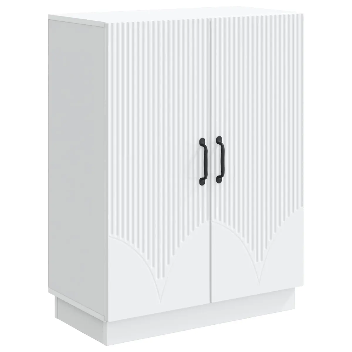White Sideboard Buffet Storage Cabinet Engineered Wood Dining Room Living Space