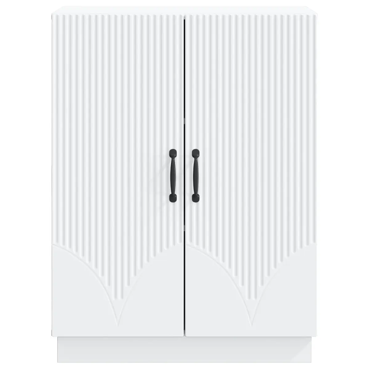 White Sideboard Buffet Storage Cabinet Engineered Wood Dining Room Living Space