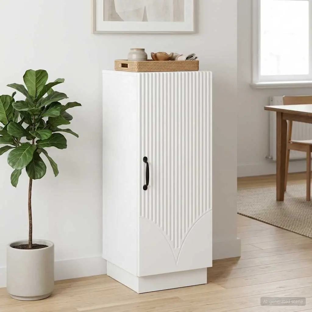 Sideboard White Storage Cabinet Buffet with Drawers and Shelves 33 x 34.5 x 87 cm