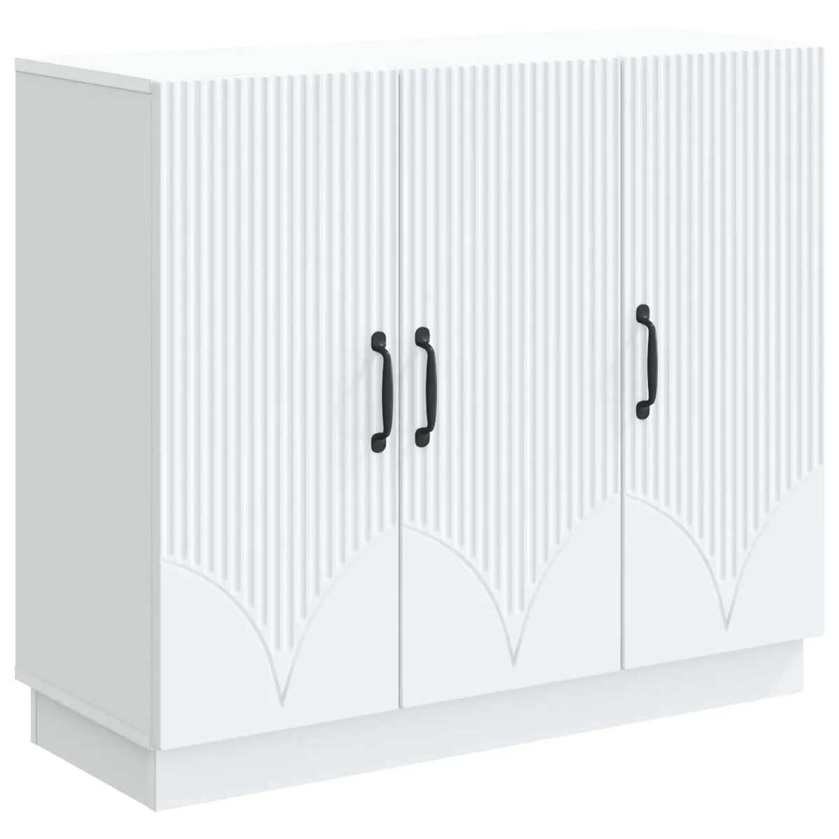 White Sideboard Modern Storage Cabinet 89 x 34.5 x 77 cm