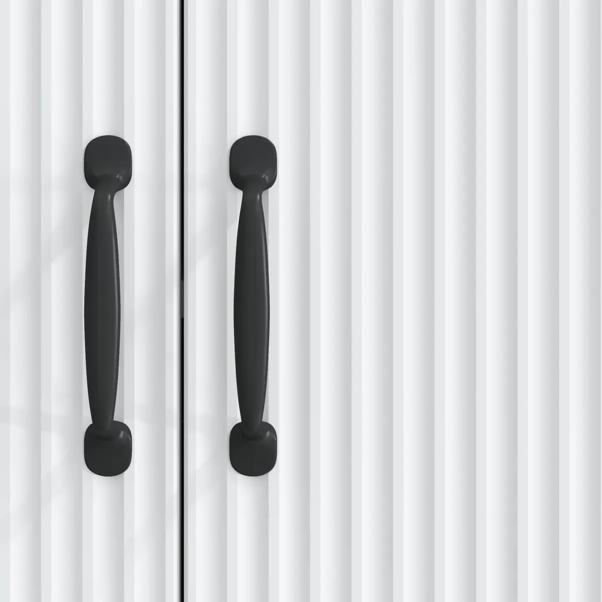 White Sideboard Modern Storage Cabinet 89 x 34.5 x 77 cm