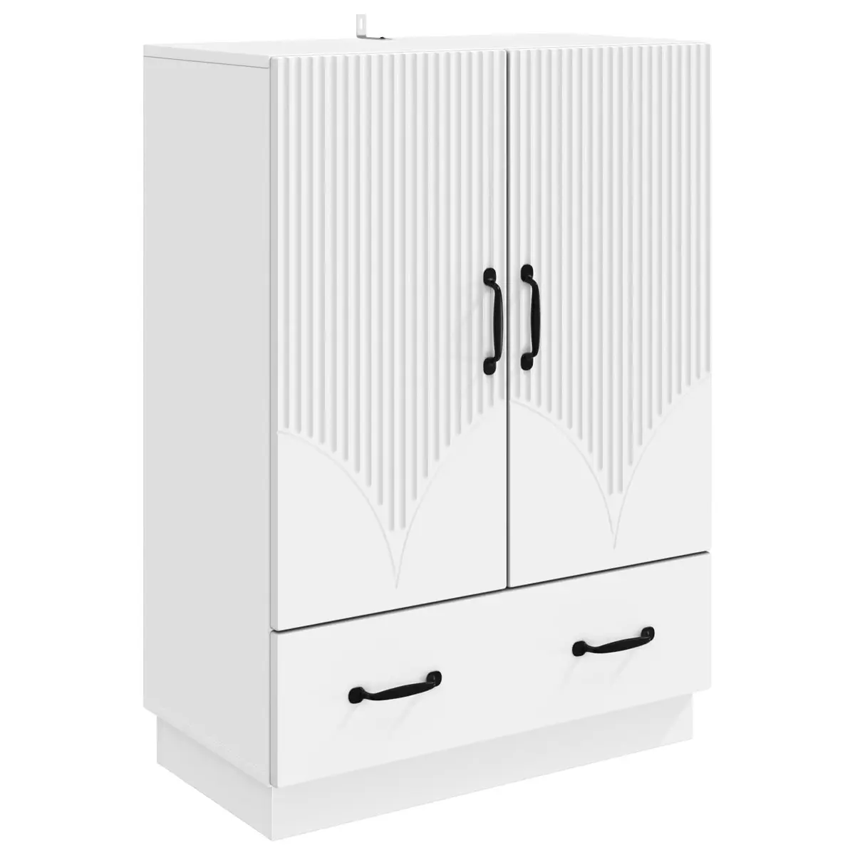 Sideboard Storage Cabinet White Engineered Wood 66cm