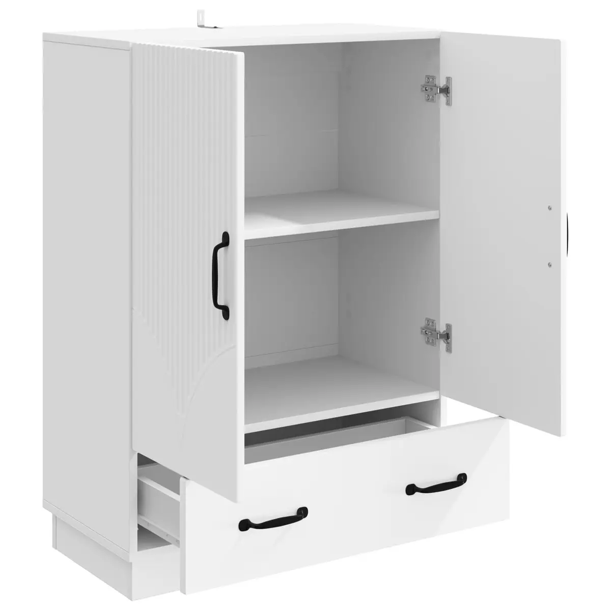 Sideboard Storage Cabinet White Engineered Wood 66cm
