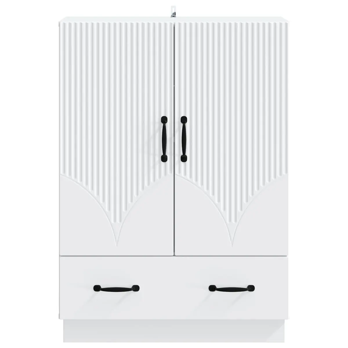 Sideboard Storage Cabinet White Engineered Wood 66cm