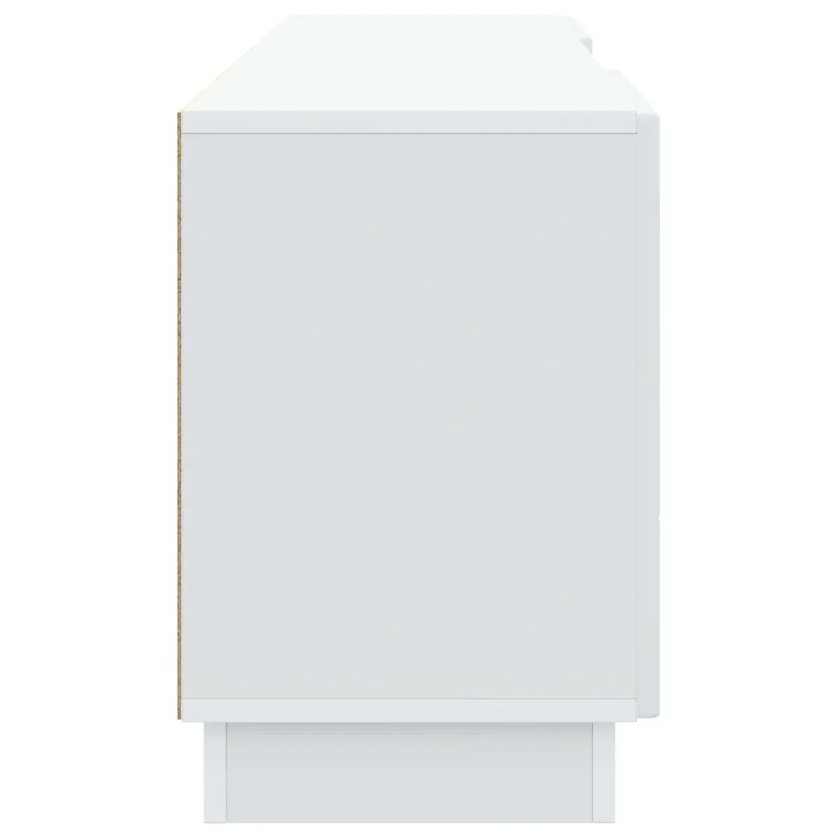 TV Cabinet Modern White 150cm Adjustable Shelves LED Lights