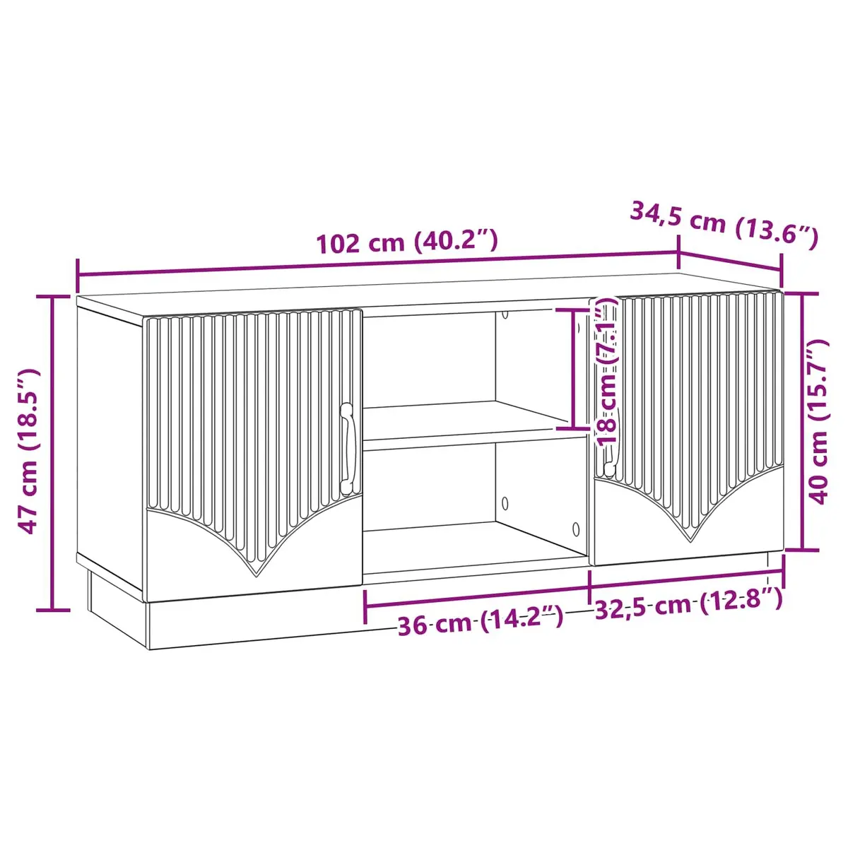 White TV Cabinet for Storage