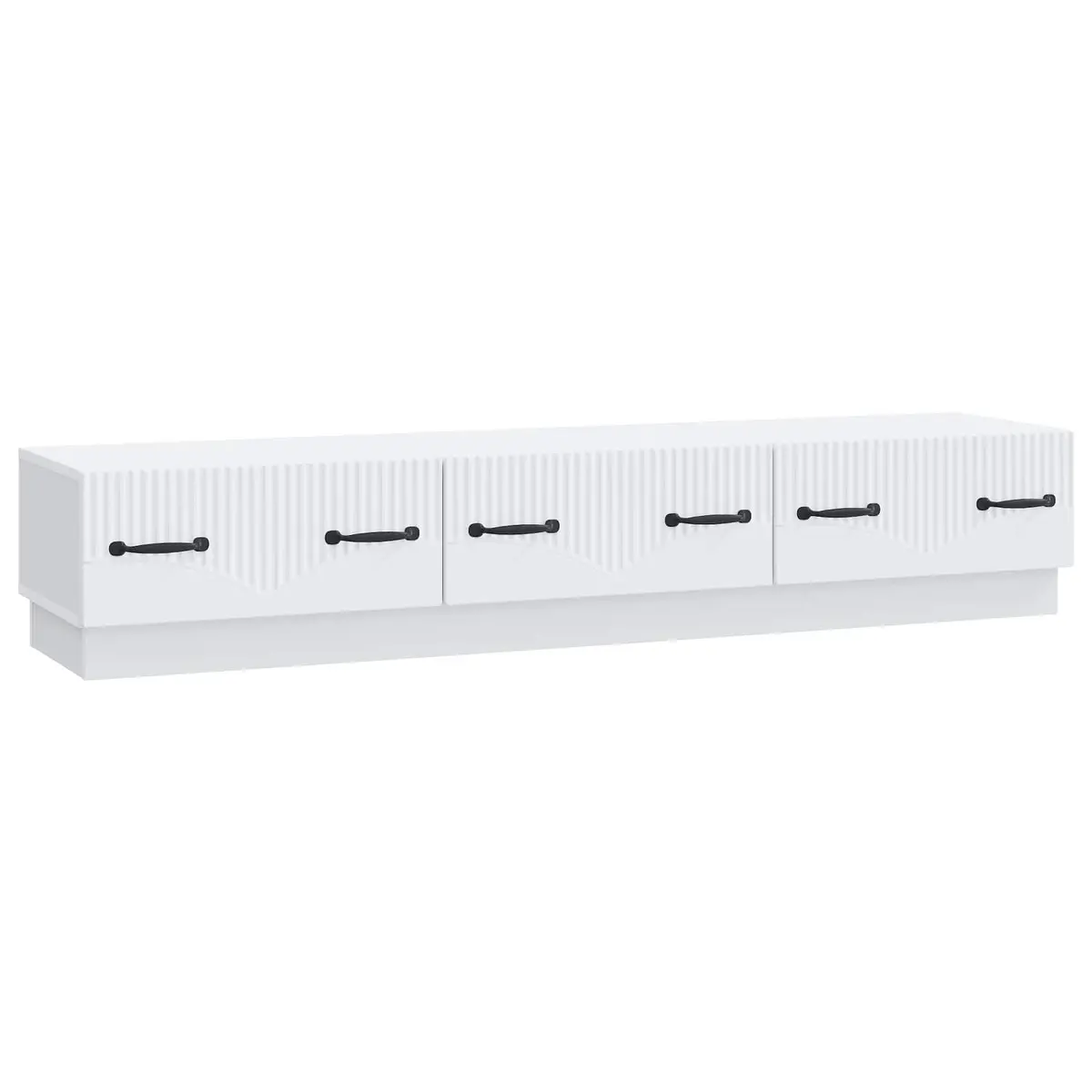 TV Cabinet Entertainment Unit White Engineered Wood 147 x 34.5 x 27 cm