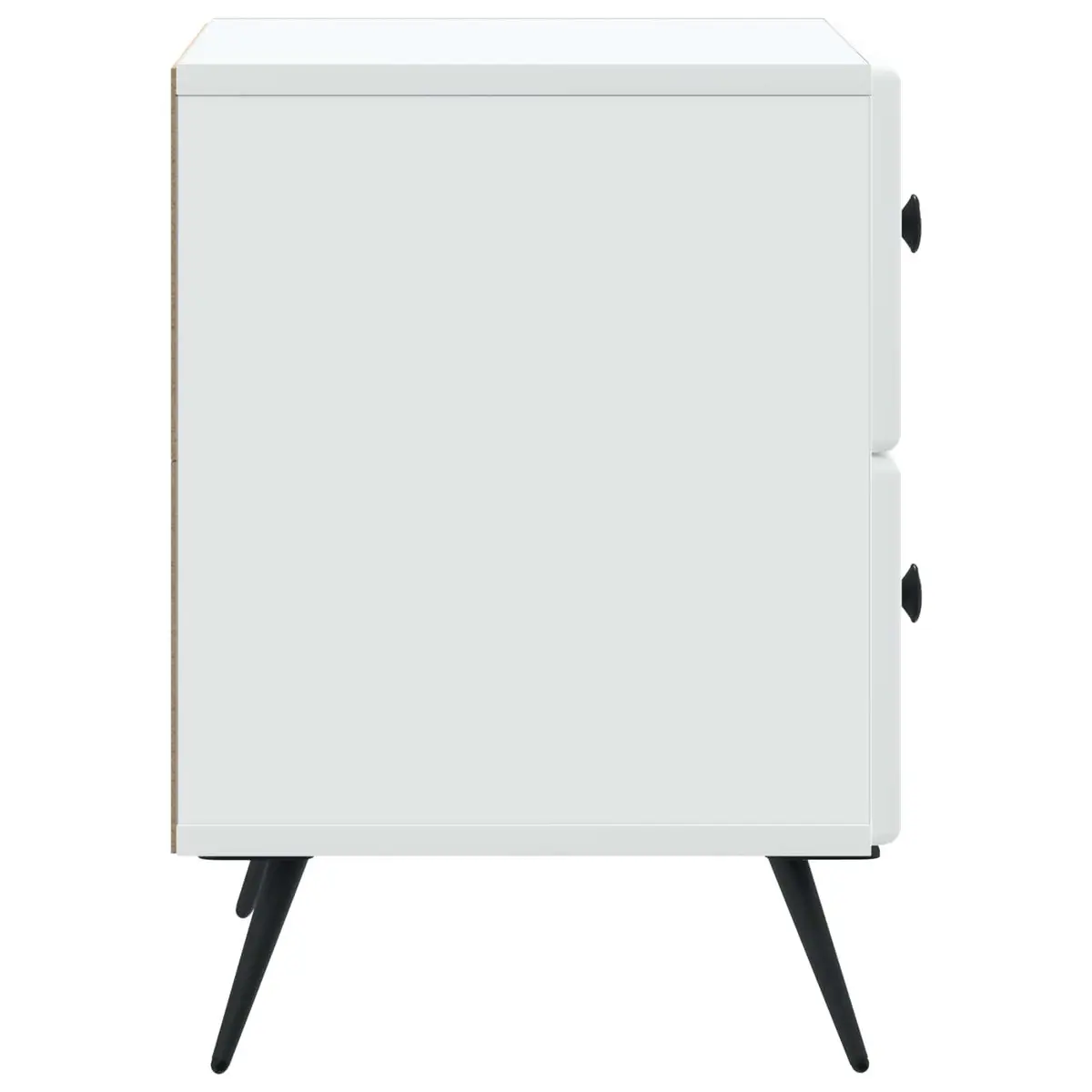 Bedside Cabinet White 43 x 34.5 x 47.5 cm Nightstand Bedroom Storage Table