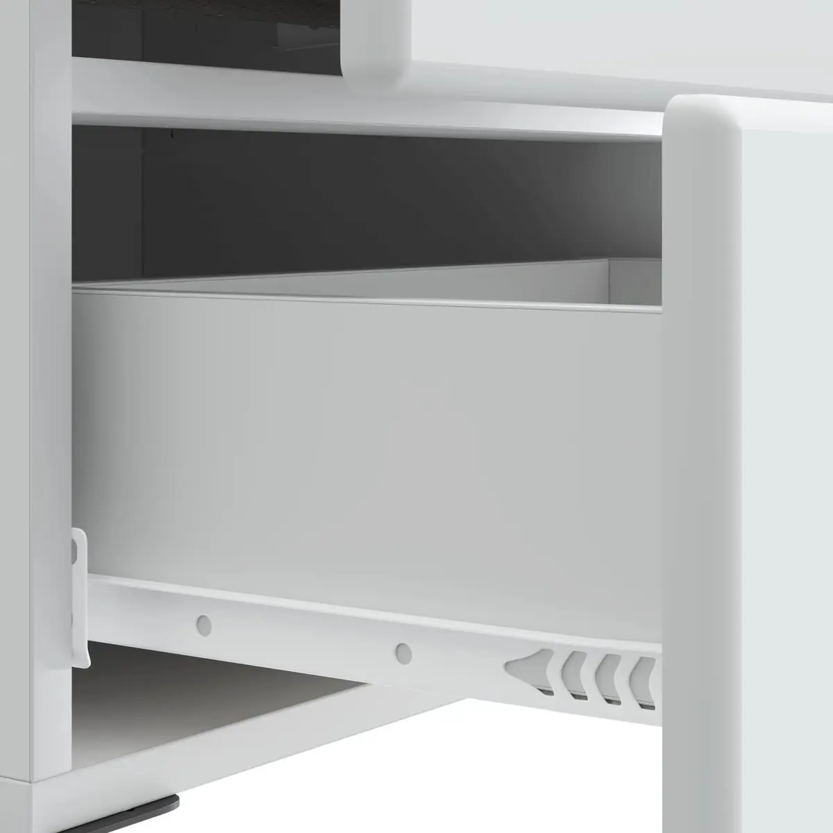 Bedside Cabinet White 43 x 34.5 x 47.5 cm Nightstand Bedroom Storage Table