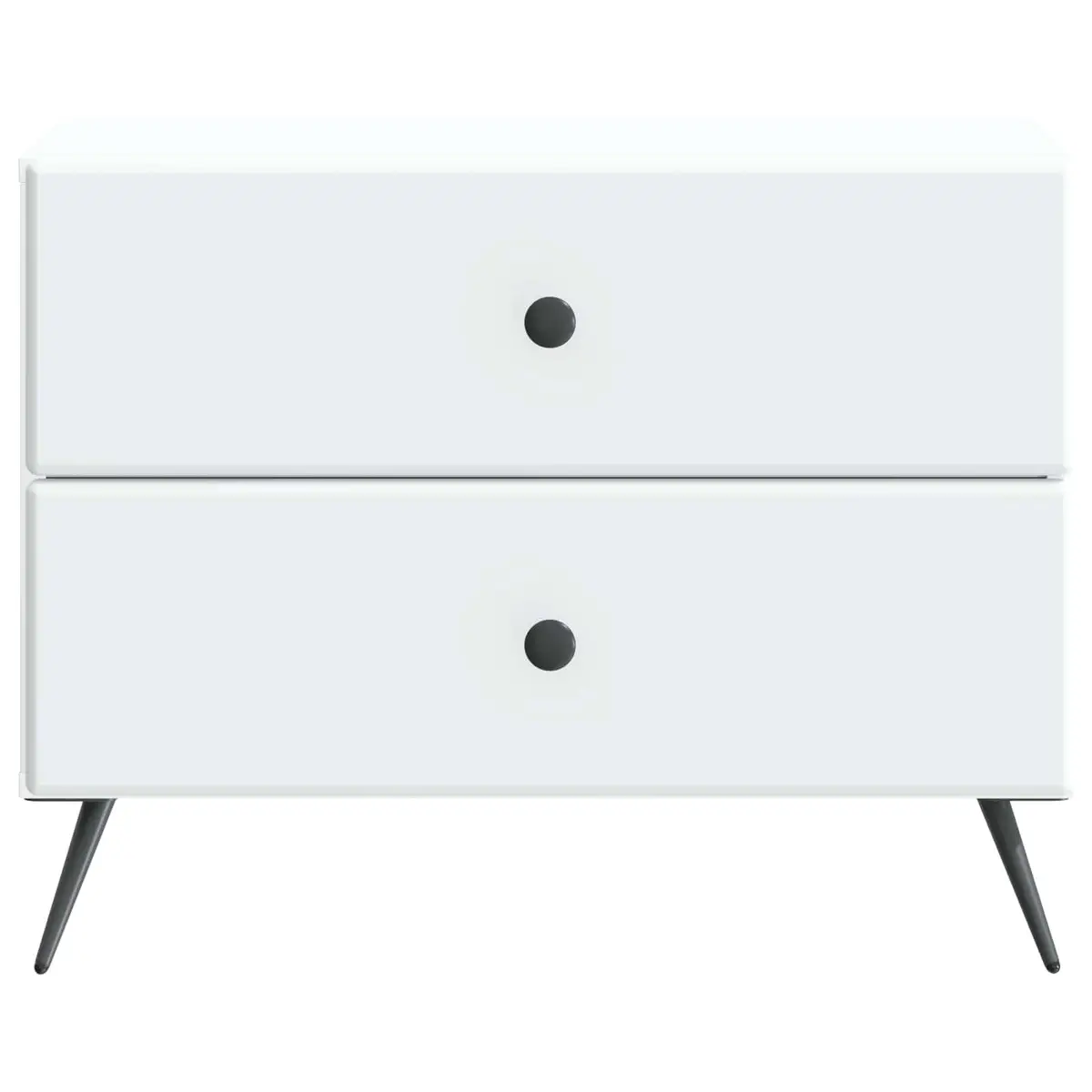Bedside Cabinet White 62 x 34.5 x 47.5 cm Bedroom Storage Table Drawer Shelf