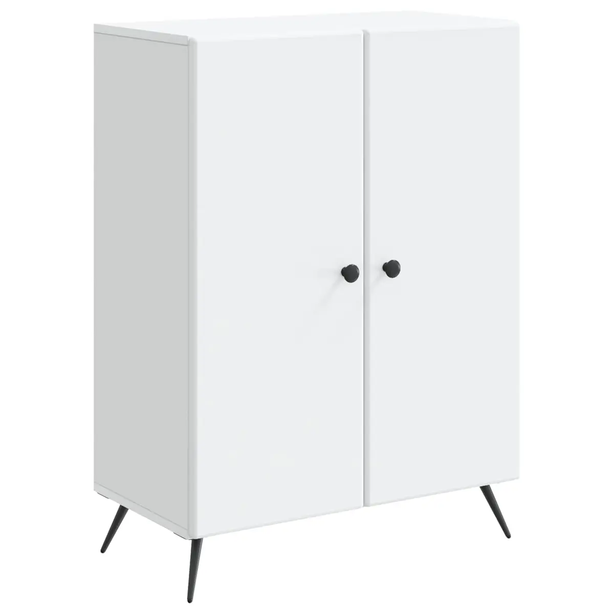 Sideboard White Engineered Wood Storage Cabinet 66 x 34.5 x 90 cm