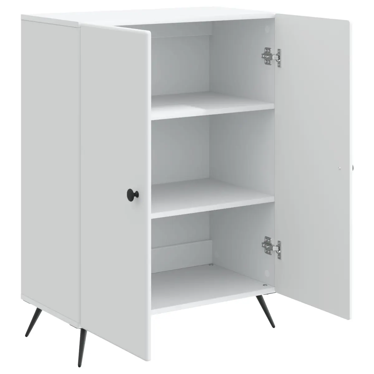 Sideboard White Engineered Wood Storage Cabinet 66 x 34.5 x 90 cm