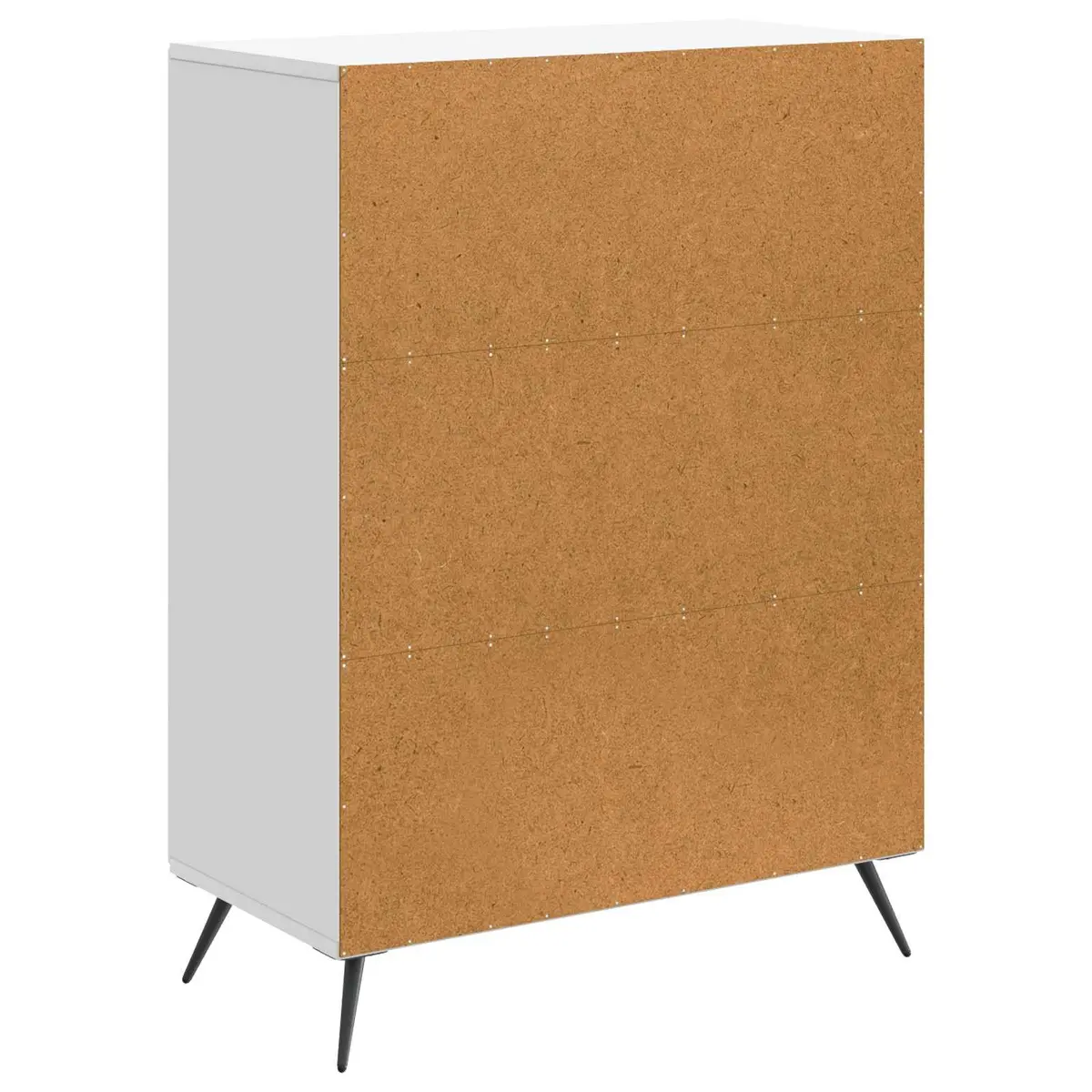 Sideboard White Engineered Wood Storage Cabinet 66 x 34.5 x 90 cm