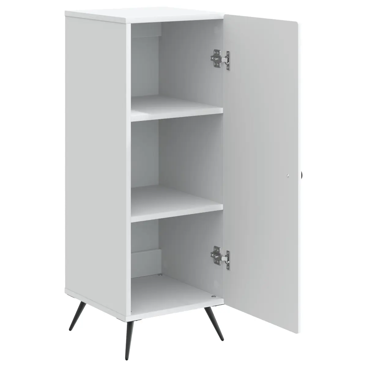 White Sideboard Buffet Cabinet Storage Engineered Wood Dining Room Furniture