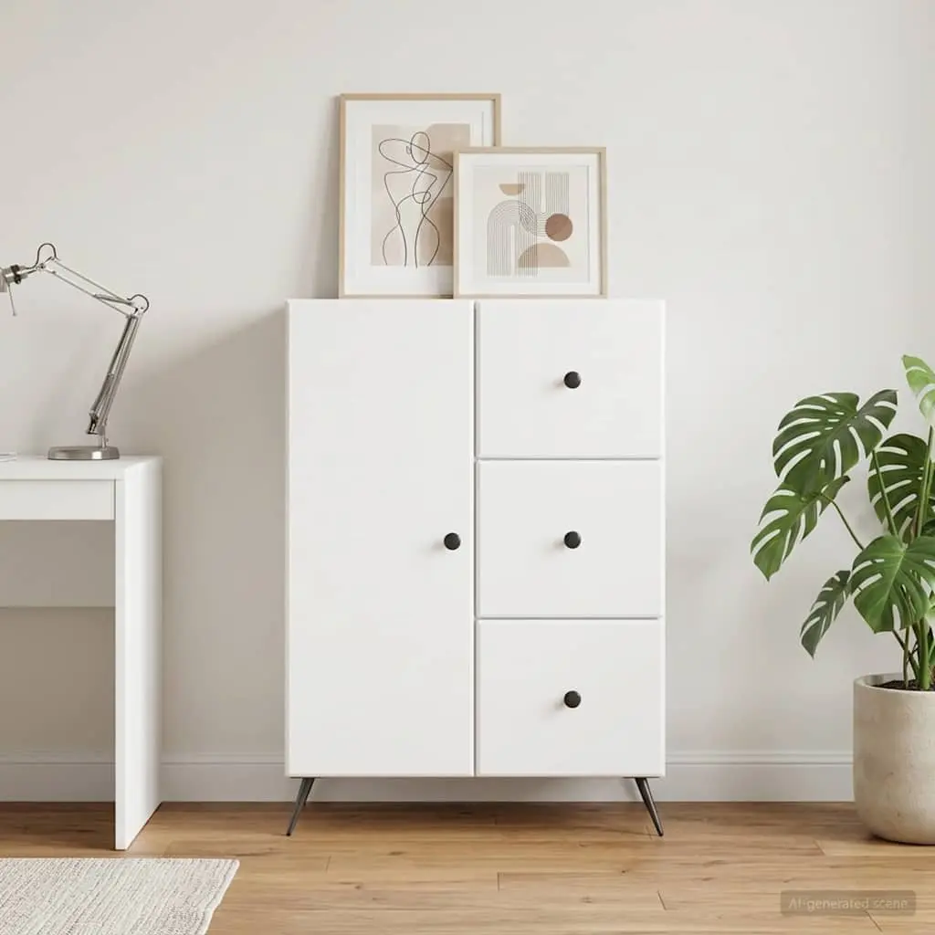 Sideboard Buffet Storage Cabinet White 66x34.5x90cm