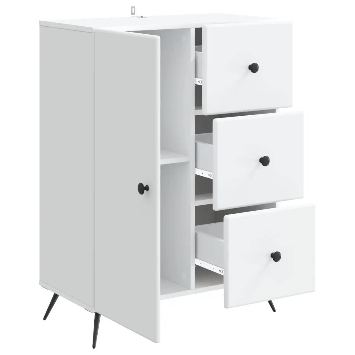 Sideboard Buffet Storage Cabinet White 66x34.5x90cm