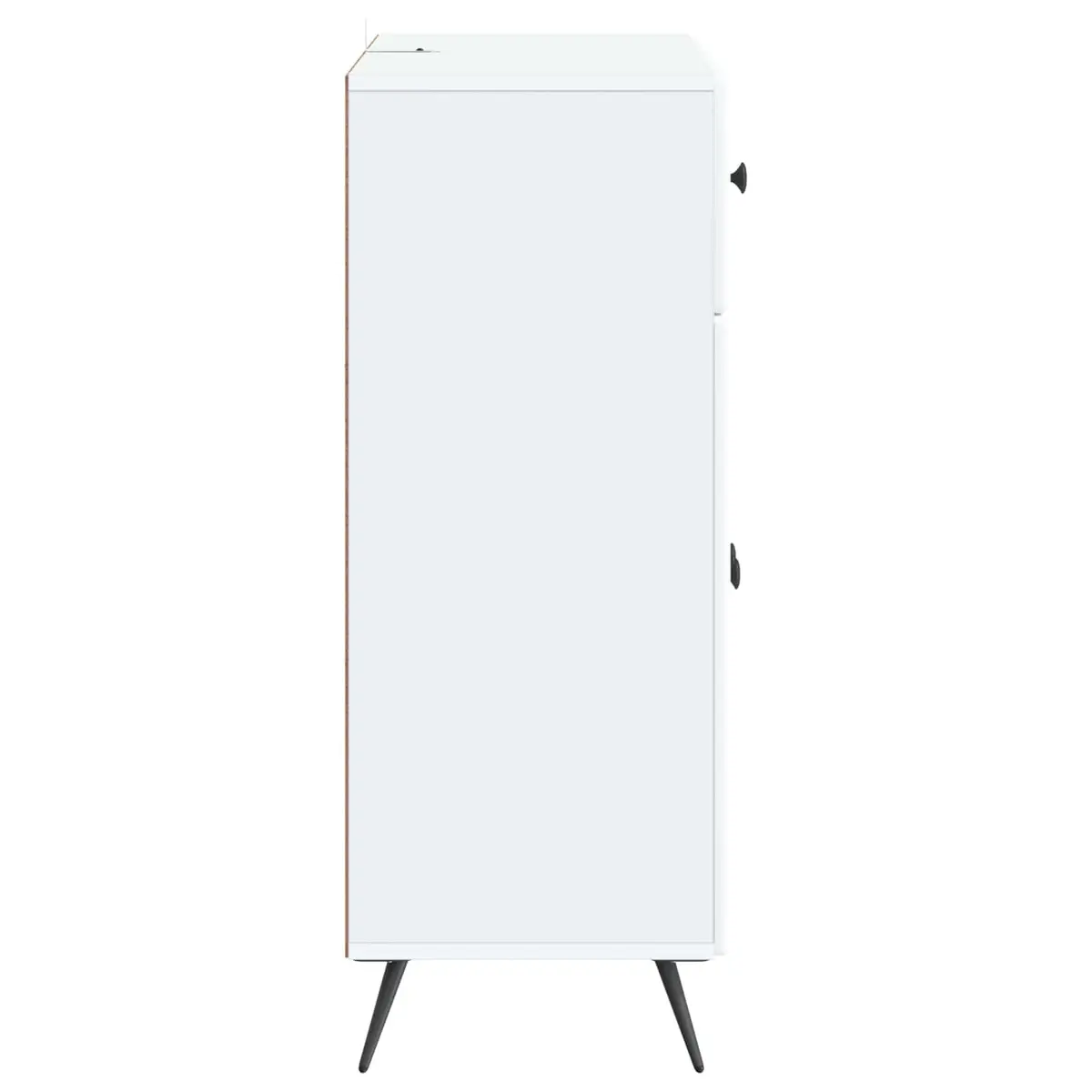 White Sideboard Buffet Cabinet Storage Unit Engineered Wood Modern 66 x 34.5 x 90 cm