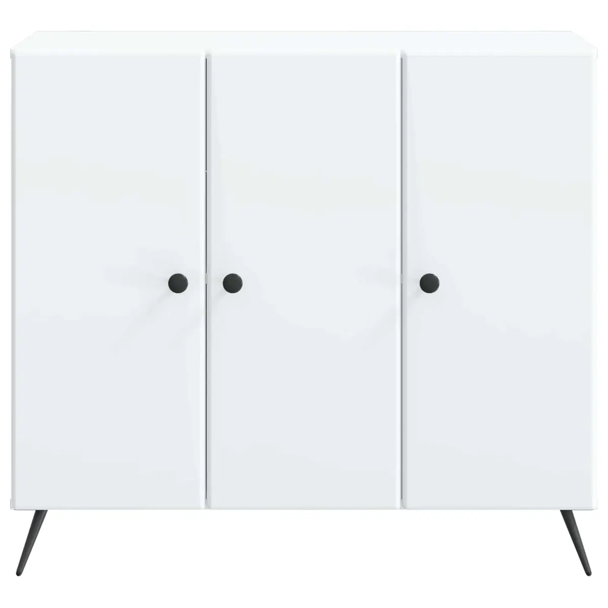 White Sideboard Buffet Storage Cabinet Engineered Wood Living Dining Room