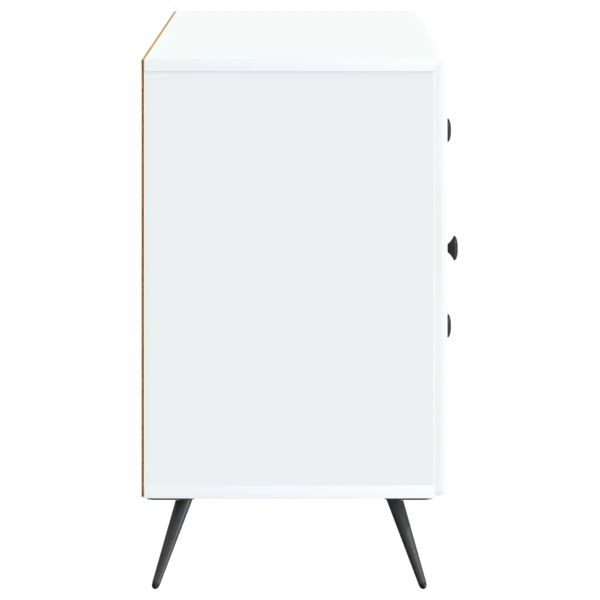 White Sideboard Buffet Storage Cabinet with LED Lighting 89 x 34.5 x 60 cm