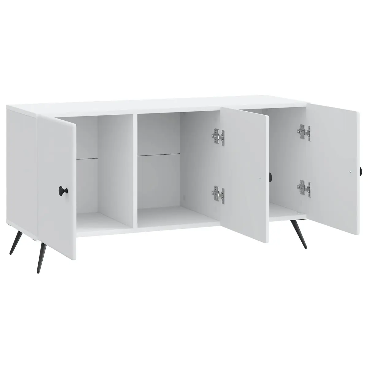 TV Cabinet Modern White 99 x 34.5 x 50 cm Living Room Storage Entertainment Stand Unit