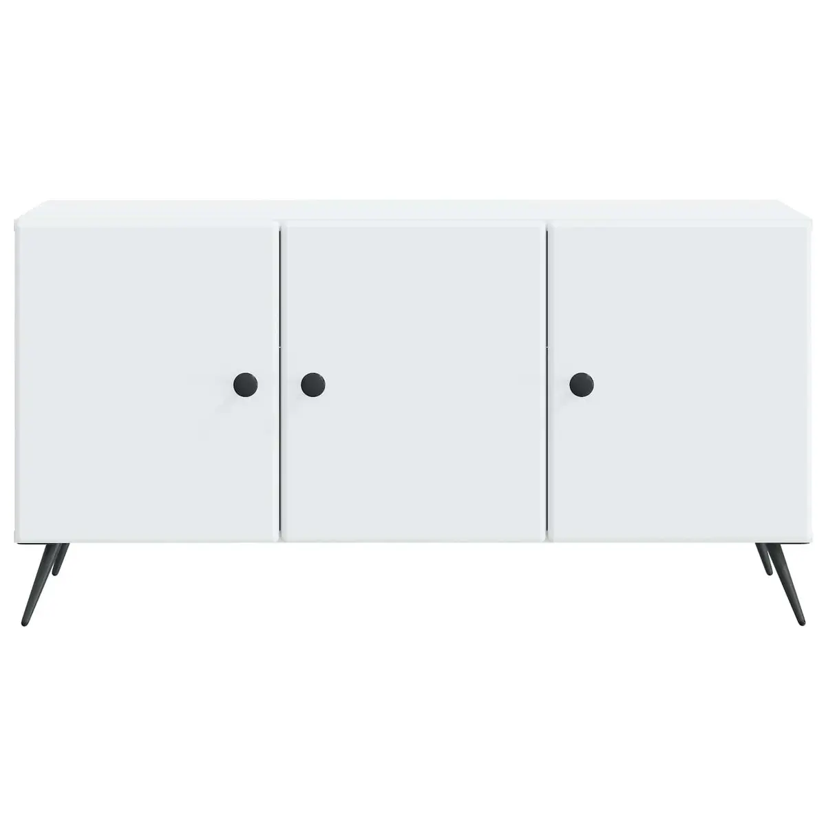 TV Cabinet Modern White 99 x 34.5 x 50 cm Living Room Storage Entertainment Stand Unit