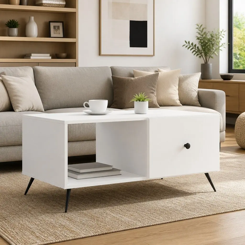 White Coffee Table for Living Room Style