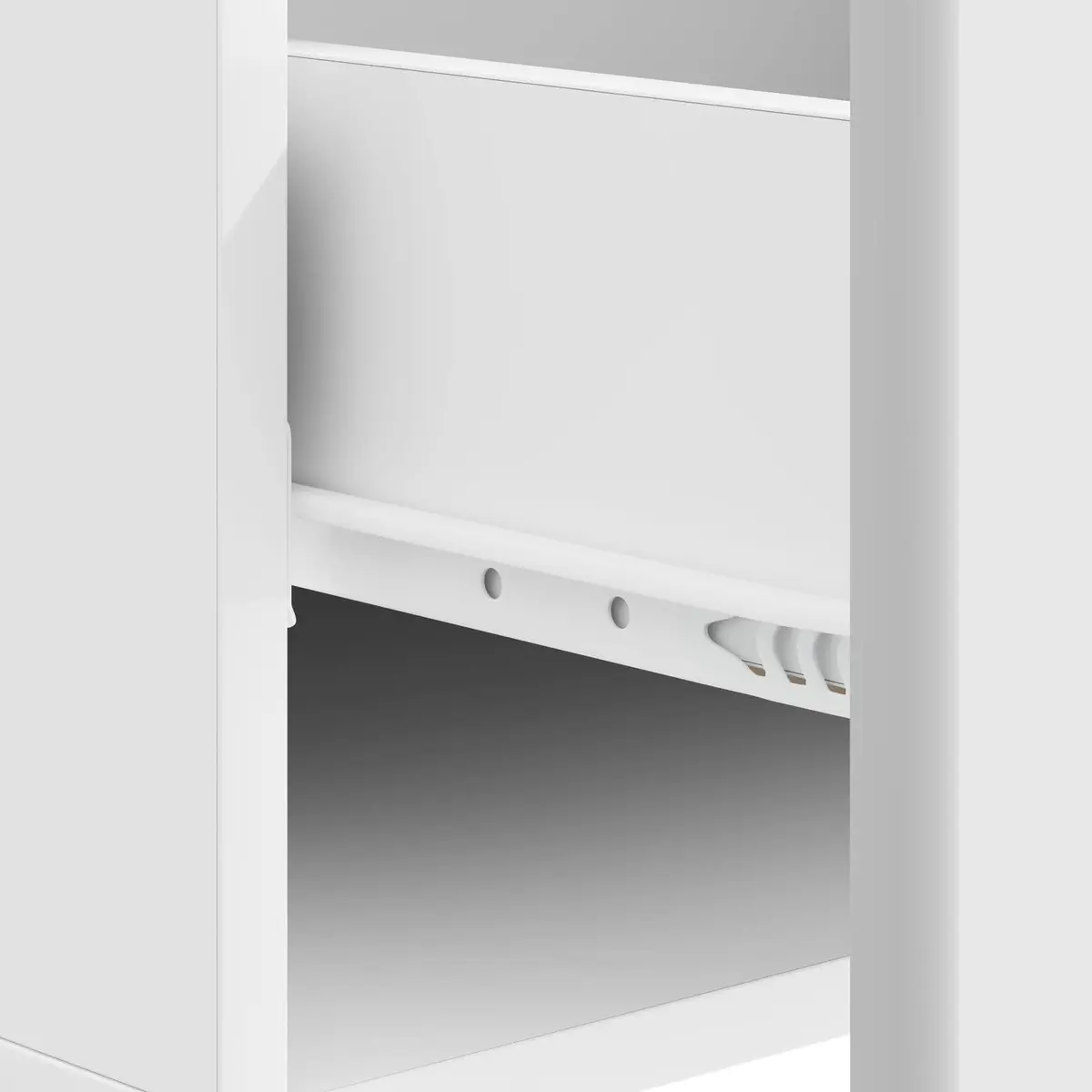 Coffee Table with Drawer White Rectangular Living Room Storage Furniture