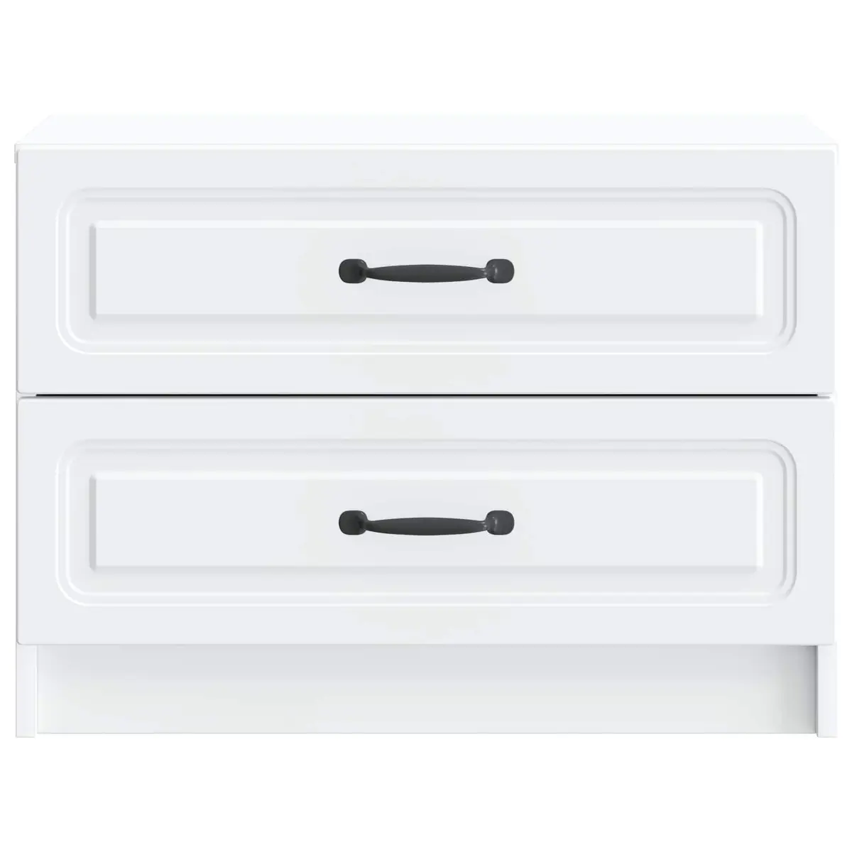 Bedside Cabinet White 62 x 34.5 x 44.5 cm Modern Bedroom Storage Drawer Table