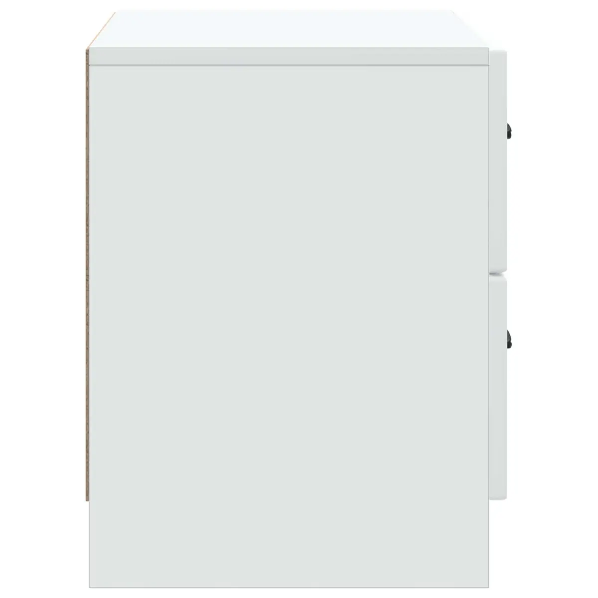 Bedside Cabinet White 62 x 34.5 x 44.5 cm Modern Bedroom Storage Drawer Table