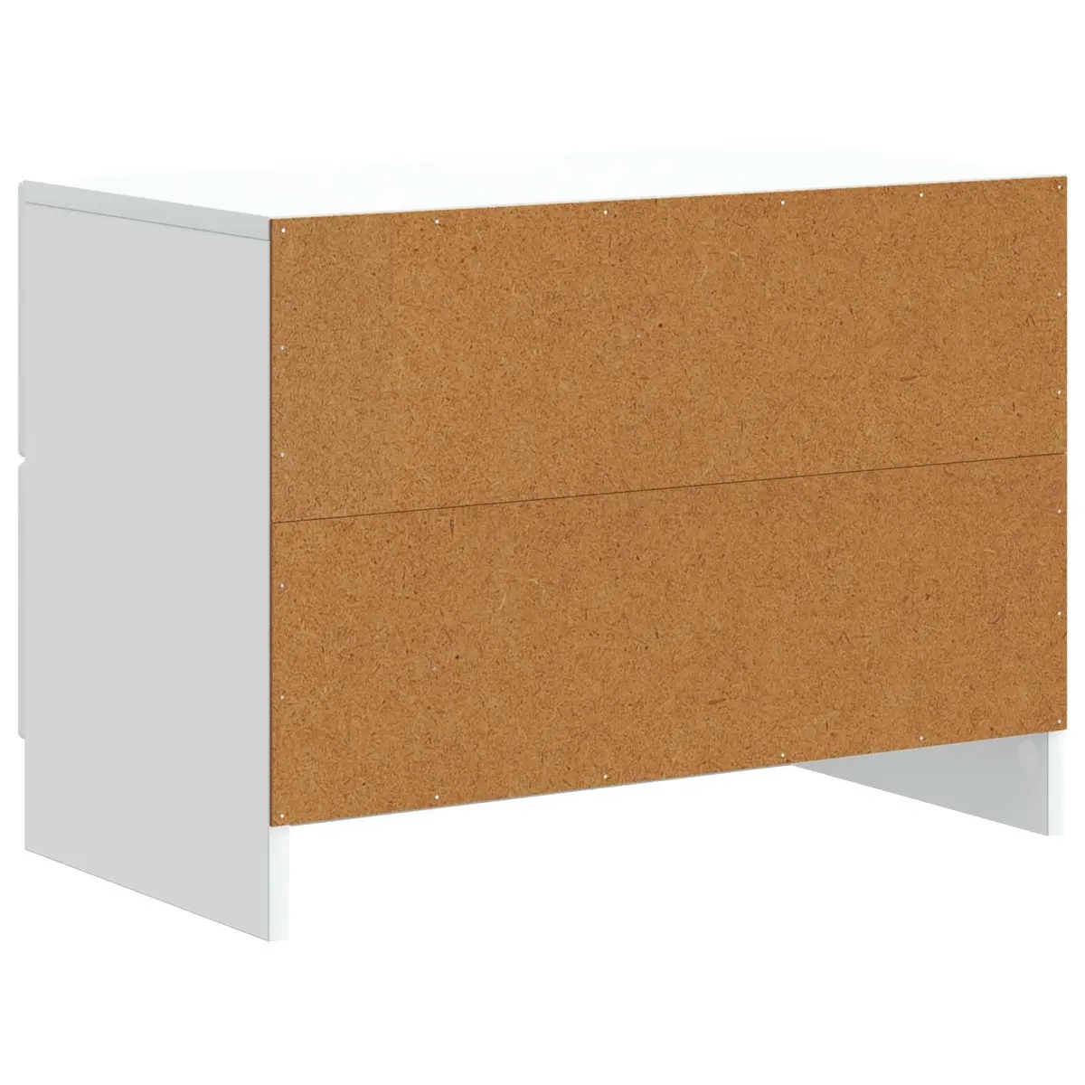 Bedside Cabinet White 62 x 34.5 x 44.5 cm Modern Bedroom Storage Drawer Table