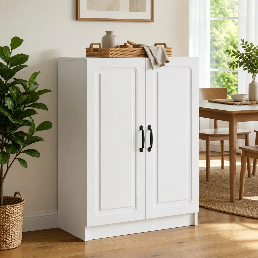 White Sideboard Storage Cabinet
