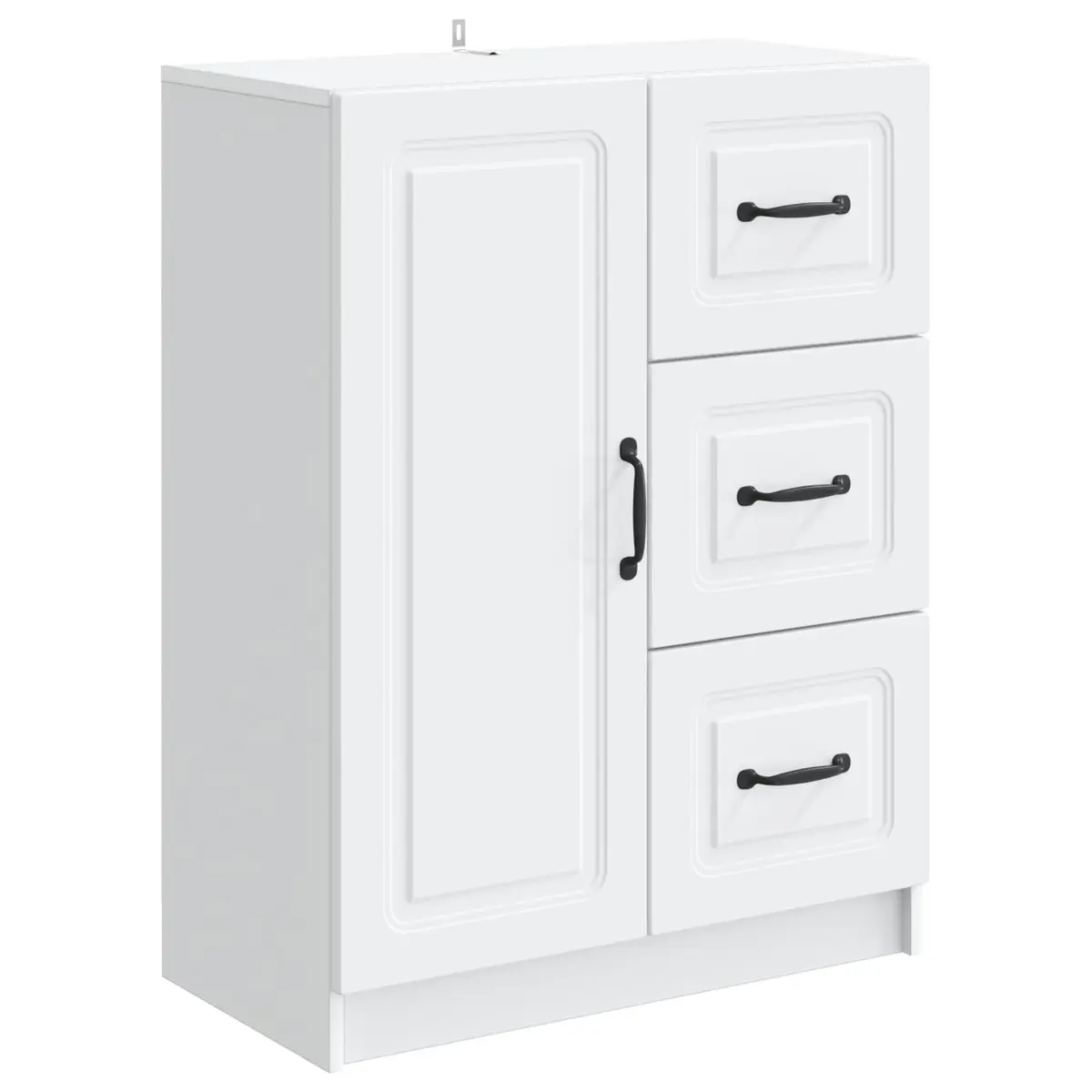 Sideboard Storage Cabinet Modern White Engineered Wood 66cm