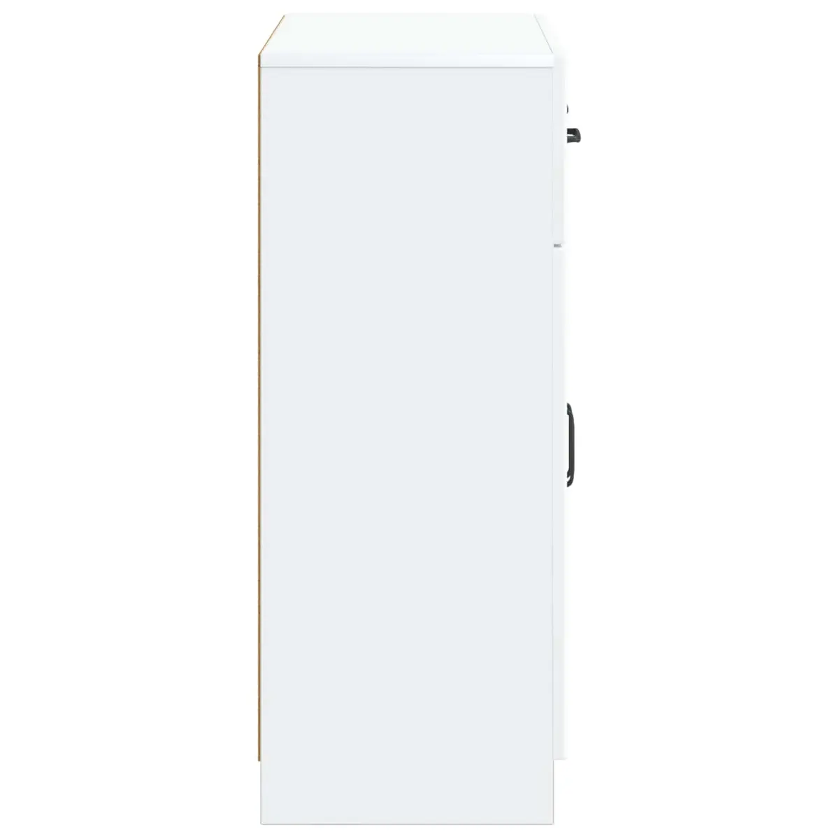 Sideboard Modern White Engineered Wood Storage Cabinet 66 x 34.5 x 87 cm