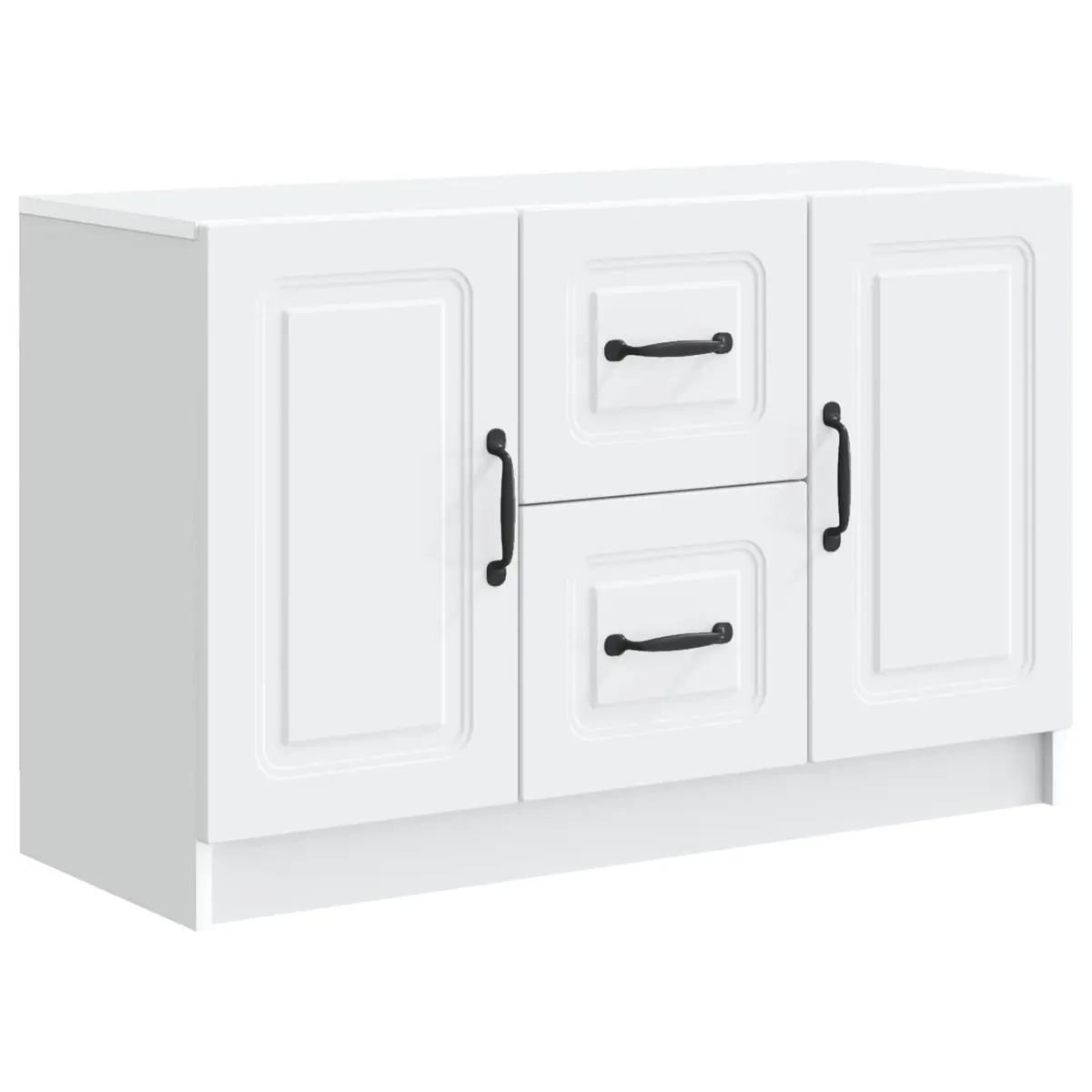Sideboard Modern White Storage Cabinet 89 x 34.5 x 57 cm