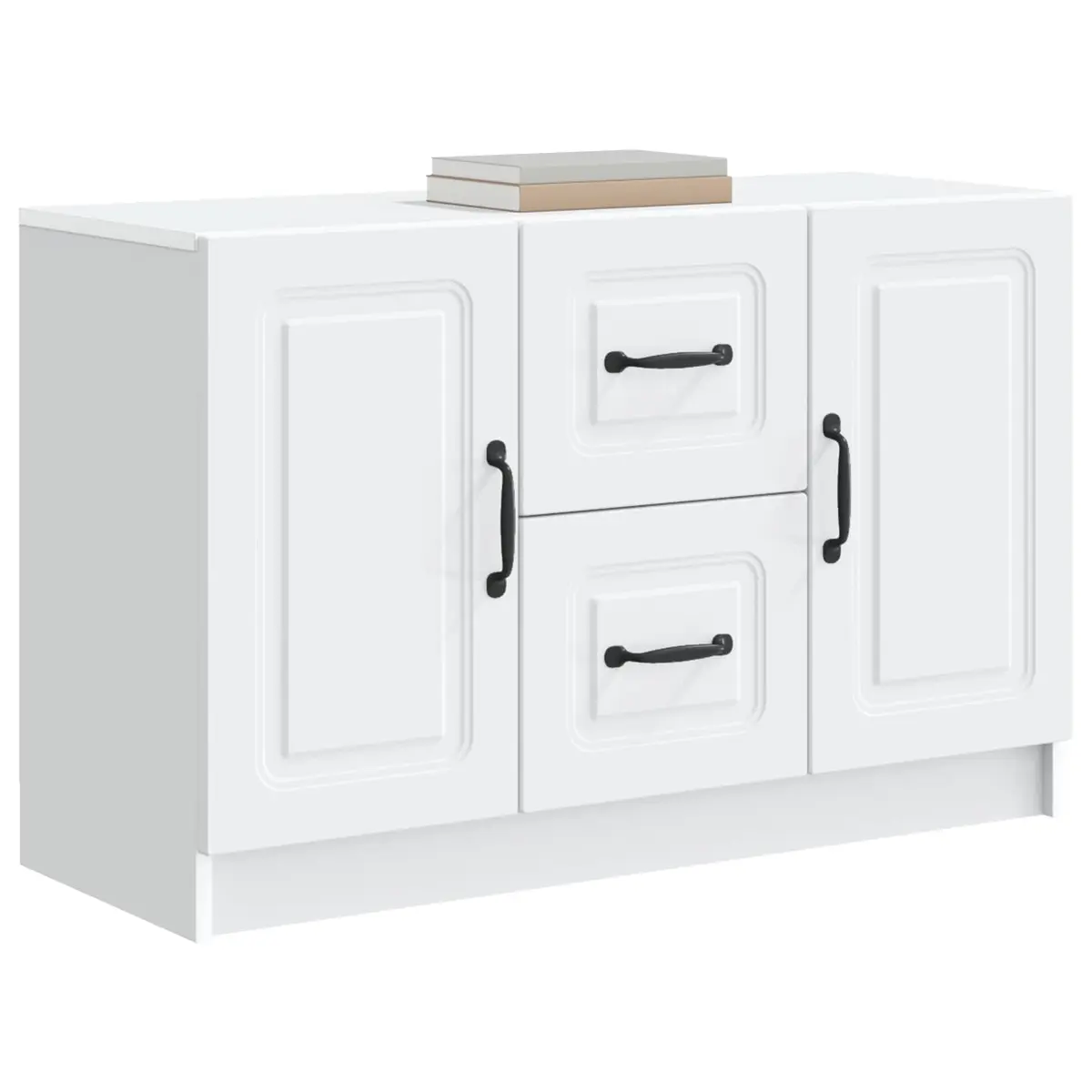 Sideboard Modern White Storage Cabinet 89 x 34.5 x 57 cm